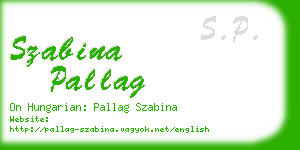 szabina pallag business card